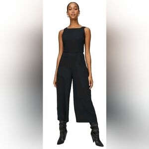 Aritzia Wilfred Boho Ecoulement Jumper Romper Black Tie Back Size 6